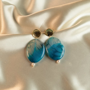 semi precious agate earrings