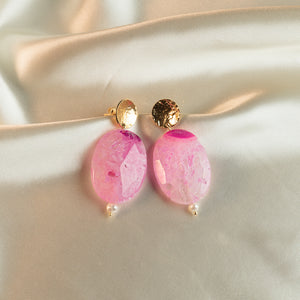 pink agate jewelry